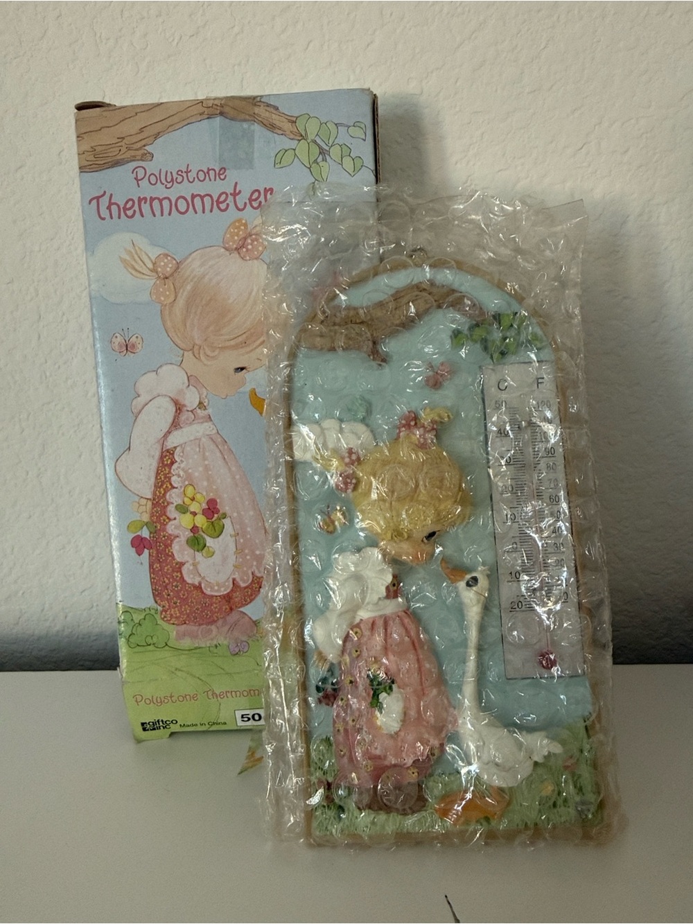 Vintage (2002) Precious Moments Polystone Wall Thermometer